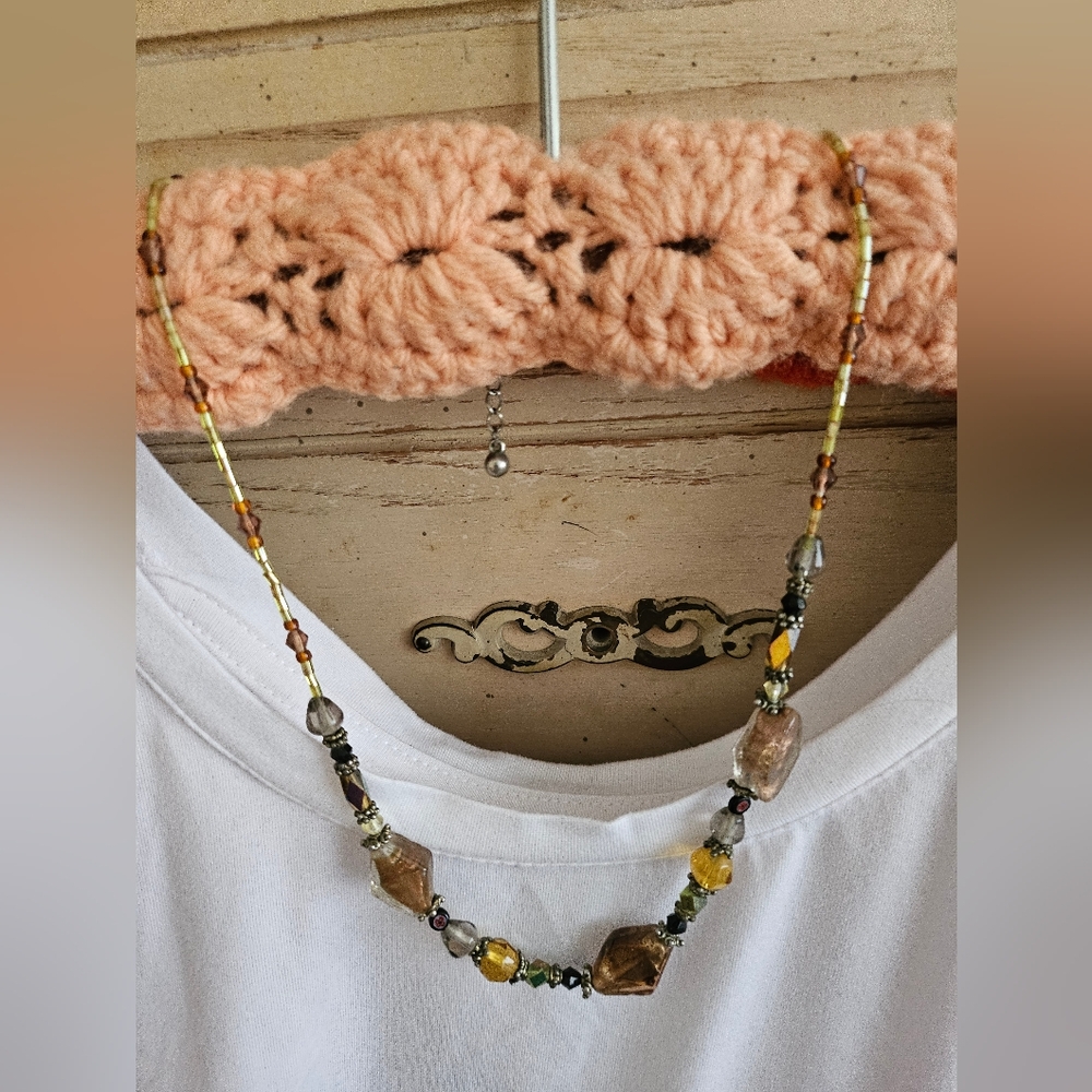 Glass Bead BOHO  Necklace♡Pre-owned♡